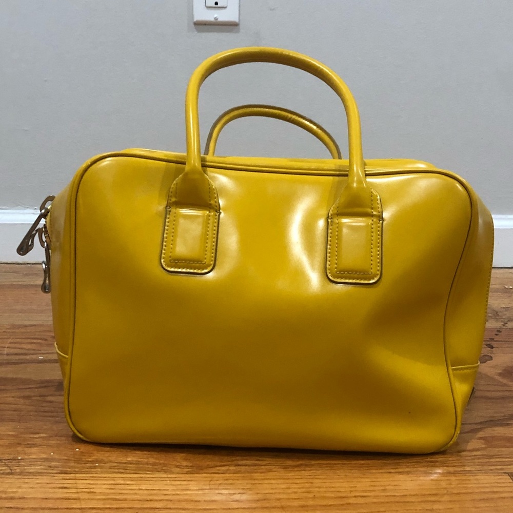 Bill Blass Yellow Satchel Bag